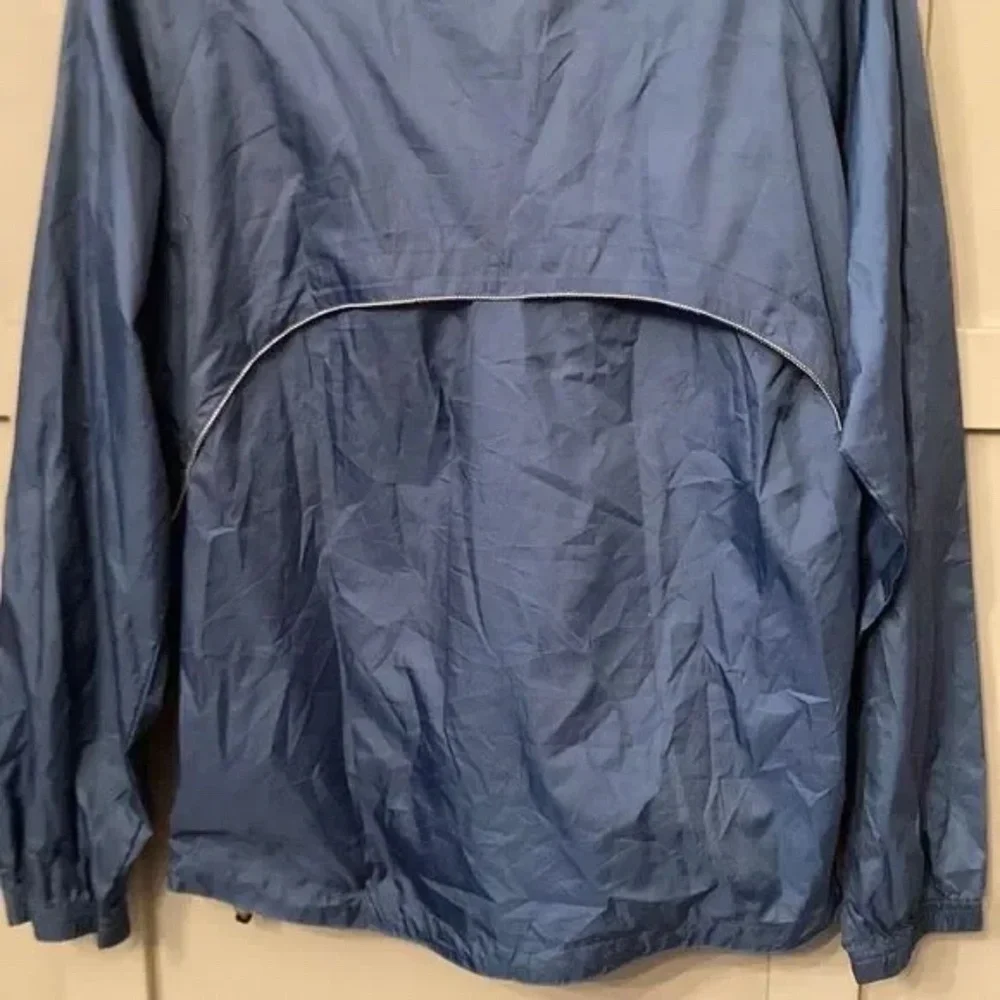 REI Full Zip Up Windbreaker Jacket Outdoor Hiking Navy Blue Mens Size Medium